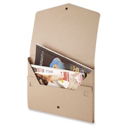 Carpeta en cartón reciclado con solapa y cierre botón. Ejemplo de uso · KoalaRojo, Artículo promocional y personalizado