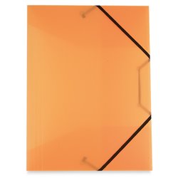 Carpeta gomas con pliegues interiores semitraslúcida en naranja · KoalaRojo, Artículo promocional y personalizado