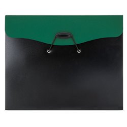 Carpeta bicolor de cierre solapa verde con goma, bloc de notas y pinza · KoalaRojo, Artículo promocional y personalizado