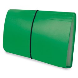 Carpeta clasificador de recibos en PP verde con goma sujeción negra · KoalaRojo, Artículo promocional y personalizado