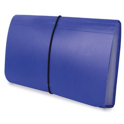 Carpeta clasificador de recibos en PP azul con goma sujeción negra · KoalaRojo, Artículo promocional y personalizado