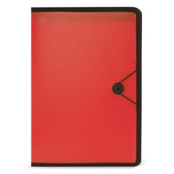 Carpeta congresos roja con cierre de goma y bloc de notas interior · KoalaRojo, Artículo promocional y personalizado