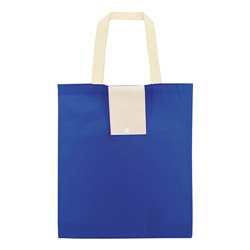 Bolsa plegable de la compra en azul con asa larga y cierre botón · KoalaRojo, Artículo promocional y personalizado