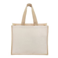 Bolsa de compras con bolsillo interno en algodón canvas y fibra de yute · KoalaRojo, Artículo promocional y personalizado