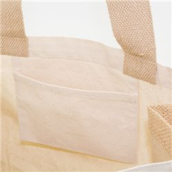 Bolsa para la compra con bolsillo interior fabricada en algodón canvas y yute · KoalaRojo, Artículo promocional y personalizado