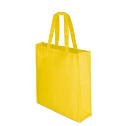 Bolsa con fuelle y asas largas en non woven laminado mate amarillo · KoalaRojo, Artículo promocional y personalizado