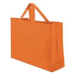 Bolsa de la compra naranja monocolor de gran profundidad con asas cortas · Merchandising promocional de Bolsas non woven · Koala Rojo