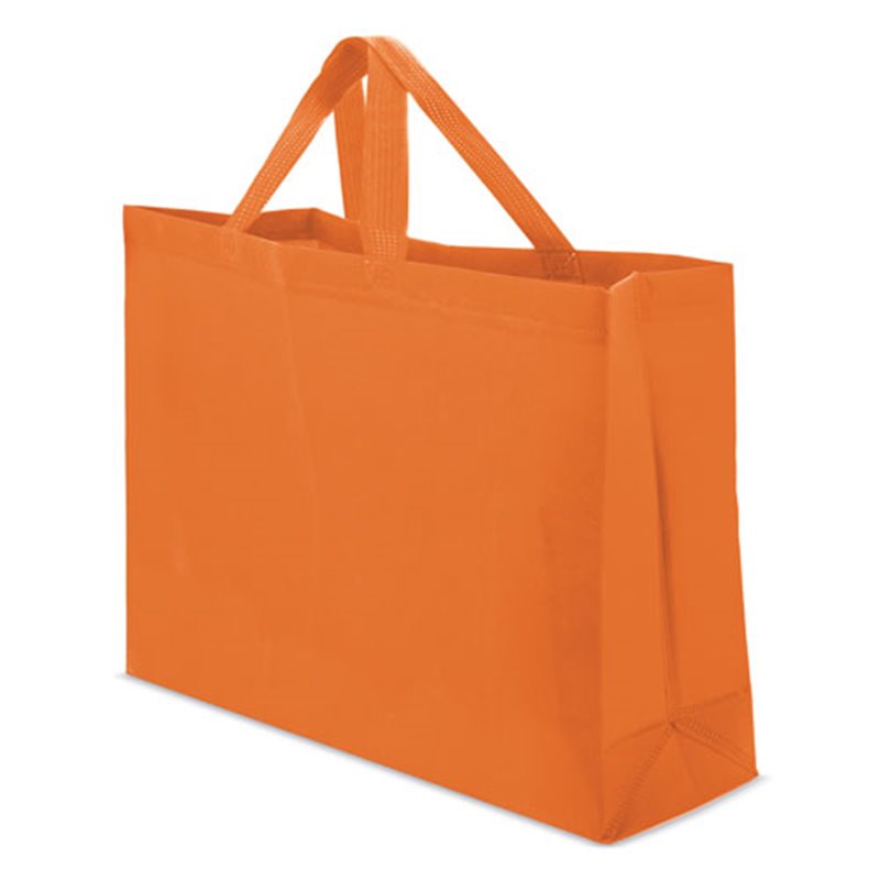 Bolsa de la compra naranja monocolor de gran profundidad con asas cortas · Koala Rojo, Merchandising promocional y personalizado