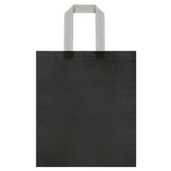 Bolsa grande vertical en laminado mate de colores con asas grises, Ejemplo negro · KoalaRojo, Artículo promocional y personalizado