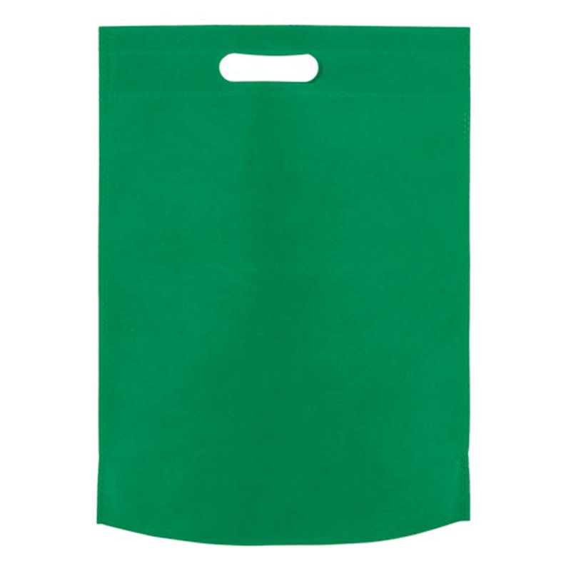 Bolsa grande de detalles en verde con asa integrada y fondo con fuelle redondo · Koala Rojo, Merchandising promocional y personalizado