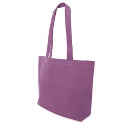 Bolsa de la compra lila o morado con fondo redondo ampliado en la base y asas largas · KoalaRojo, Artículo promocional y personalizado