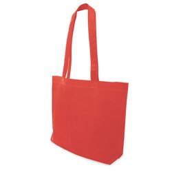 Bolsa de la compra roja con fondo redondo ampliado en la base y asas largas · KoalaRojo, Artículo promocional y personalizado