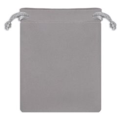 Bolsa de antelina en plateado con cordón de cierre para regalo de pequeños objetos · KoalaRojo, Artículo promocional y personalizado