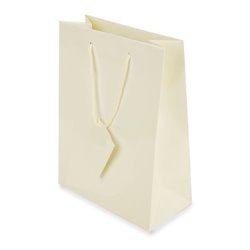 Bolsa de regalo en papel plastificado negro con asa de cordón y etiqueta · KoalaRojo, Artículo promocional y personalizado