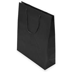 Bolsa de regalo en PVC negro con asa de cordón a juego de 32x8,5x26cm · KoalaRojo, Artículo promocional y personalizado