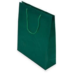 Bolsa de regalo en PVC verde con asa de cordón a juego de 32x8,5x26cm · KoalaRojo, Artículo promocional y personalizado