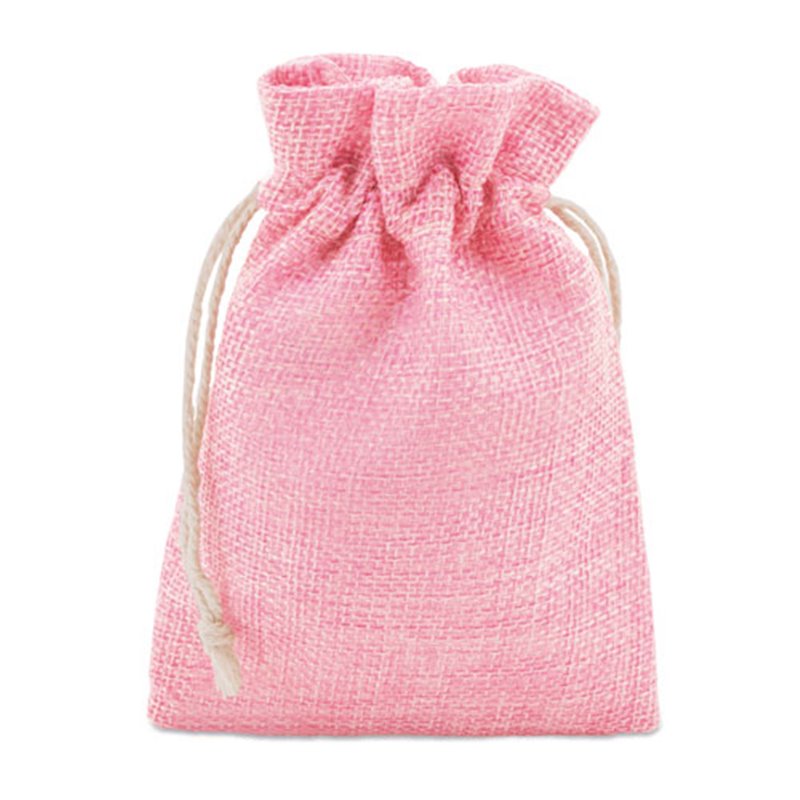 Bolsita para regalos clásica en rosa con cordón de ajuste de 10x14cm · Koala Rojo, Merchandising promocional y personalizado