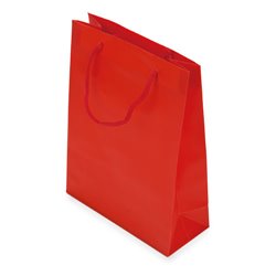 Bolsa de regalo en PVC rojo con asa cordón de 18x7x24cm · Merchandising promocional de Bolsas de regalo · Koala Rojo