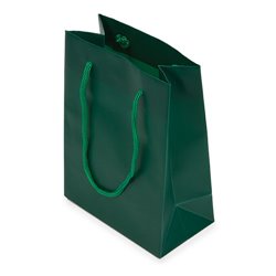 Bolsa regalo pequeña en PVC verde con asas a juego de 12x6x16cm · Merchandising promocional de Bolsas de regalo · Koala Rojo