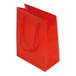 Bolsa regalo pequeña en PVC rojo con asas a juego de 12x6x16cm · KoalaRojo, Artículo promocional y personalizado