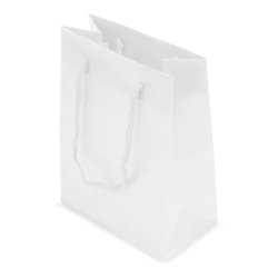 Bolsa regalo pequeña en PVC blanco hielo con asas a juego de 12x6x16cm · KoalaRojo, Artículo promocional y personalizado