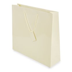 Bolsa de regalo grande blanca en papel plastificado con cordón y etiqueta · KoalaRojo, Artículo promocional y personalizado