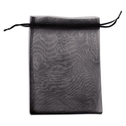 Bolsita de organza mediana negra para regalos con cinta ajuste de 18x24cm · KoalaRojo, Artículo promocional y personalizado