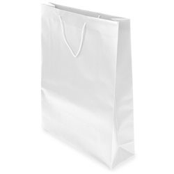 Bolsa de regalo PVC en blanco hielo con fondo y asas cortas de 40x12x50cm · Merchandising promocional de Bolsas de regalo · Koala Rojo