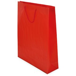 Bolsa de regalo PVC en rojo con fondo y asas cortas de 40x12x50cm · KoalaRojo, Artículo promocional y personalizado