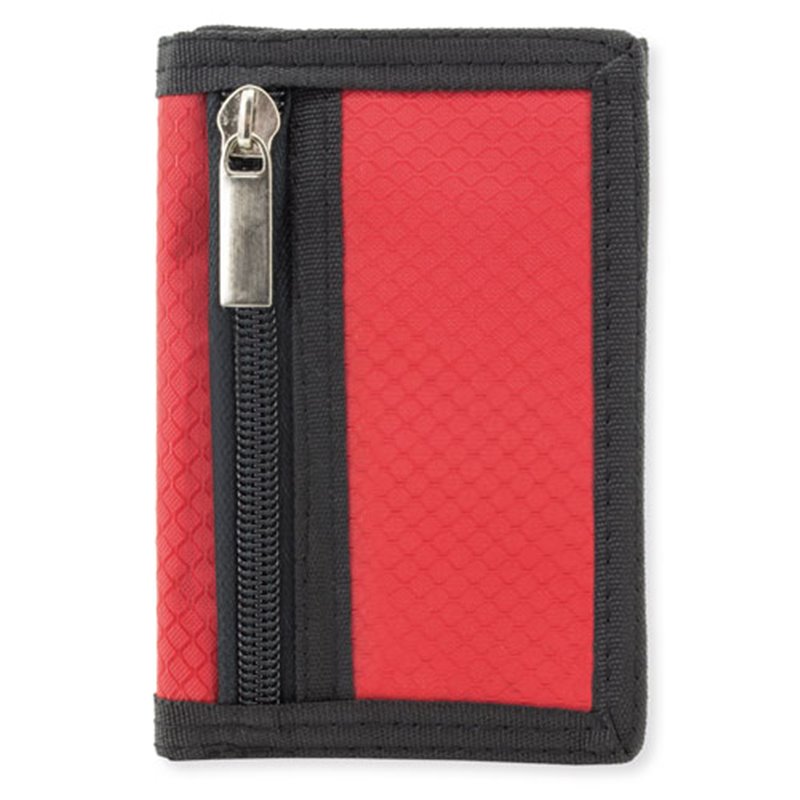 Cartera billetera desplegable con monedero en rojo con ribete negro · Koala Rojo, Merchandising promocional y personalizado