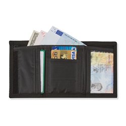 Cartera billetera desplegable con monedero de cremallera. Ejemplo de uso · KoalaRojo, Artículo promocional y personalizado