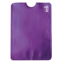 Tarjetero RFID lila o morado o Portatarjetas de aluminio con protección RFID · KoalaRojo, Artículo promocional y personalizado