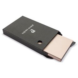 Tarjetero aluminio RFID con botón para sacar tarjetas en estuche de presentación · KoalaRojo, Artículo promocional y personalizado