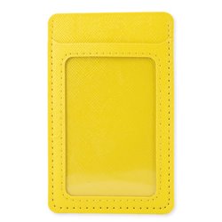 Tarjetero en polipiel texturizado amarillo con ventana en PVC · KoalaRojo, Artículo promocional y personalizado