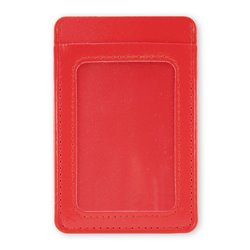 Tarjetero con ventana en polipiel rojo con costuras vistas · KoalaRojo, Artículo promocional y personalizado