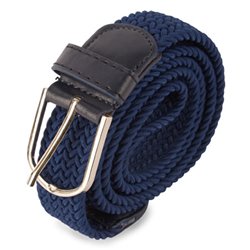 Cinturón elástico en poliéster azul marino con hebilla plateada · KoalaRojo, Artículo promocional y personalizado