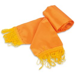 Bufanda naranja con flecos en poliéster de 146x30cm · Merchandising promocional de Textil · Koala Rojo