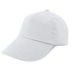 Gorra de 5 paneles blanca de algodón 100% con cierre de velcro · KoalaRojo, Artículo promocional y personalizado