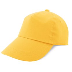 Gorra de 5 paneles amarilla de algodón 100% con cierre de velcro · KoalaRojo, Artículo promocional y personalizado