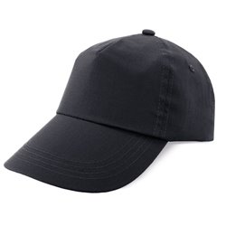 Gorra de 5 paneles negra de algodón 100% con cierre de velcro · KoalaRojo, Artículo promocional y personalizado