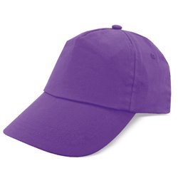 Gorra morada o lila en algodón peinado de 5 paneles con cierre ajustable de velcro · KoalaRojo, Artículo promocional y personalizado