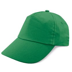 Gorra verde en algodón peinado de 5 paneles con cierre ajustable de velcro · KoalaRojo, Artículo promocional y personalizado