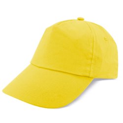 Gorra amarilla en algodón peinado de 5 paneles con cierre ajustable de velcro · KoalaRojo, Artículo promocional y personalizado