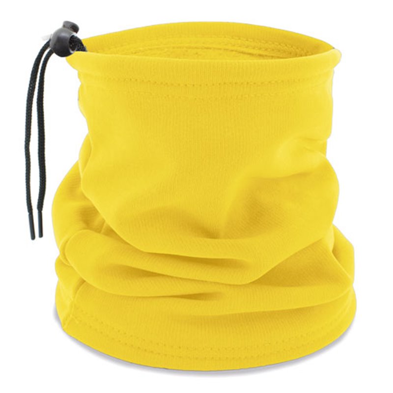 Braga polar amarilla de 280 gr/m2 con cordón de ajuste para usar como gorro · Koala Rojo, Merchandising promocional y personalizado
