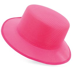 Sombrero ala ancha estilo cordobés fucsia en poliéster y plástico · Merchandising promocional de Textil · Koala Rojo