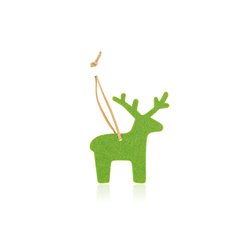 Reno verde en suave fieltro con cordón para colgar · Merchandising promocional de Navidad · Koala Rojo