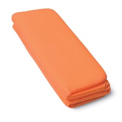 Estera plegable naranja o cojín plegable para estadio o recinto deportivo. Ideal para ver cómodo tu deporte favorito en directo
