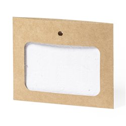 Identificador horizontal en cartón reciclado con tarjeta semillas de flores · KoalaRojo, Artículo promocional y personalizado