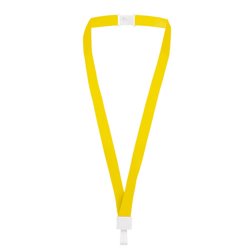 Lanyard de poliéster amarillo con cierre de seguridad anti enganches 1,5 cm · KoalaRojo, Artículo promocional y personalizado