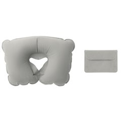 Almohada de viaje hinchable para cuello en gris con bolsa de terciopelo · KoalaRojo, Artículo promocional y personalizado